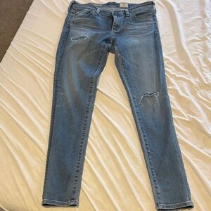 Ag Adriano Goldschmied Light Blue Skinny Jeans